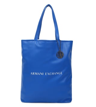 Armani Exchange Victoria Blue & White Large Reversible Tote Armani Exchange Victoria Blue & White Large Reversible Tote