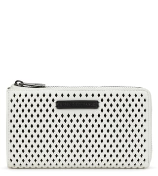 Armani Exchange White & Black Metallic Rivet Detail Wallet Armani Exchange White & Black Metallic Rivet Detail Wallet