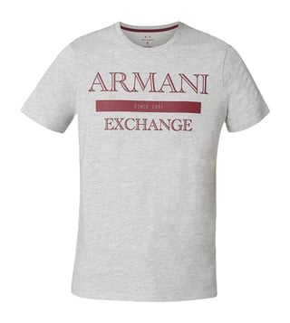 Armani Exchange Grey Classic Style Slim Fit T-Shirt Armani Exchange Grey Classic Style Slim Fit T-Shirt