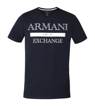 Armani Exchange Navy Classic Style Slim Fit T-Shirt Armani Exchange Navy Classic Style Slim Fit T-Shirt