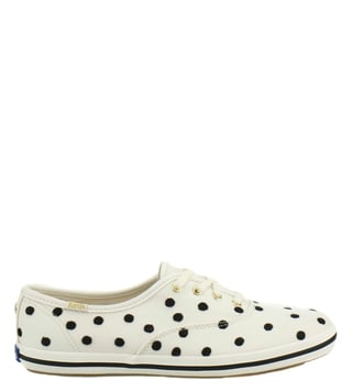 Kate Spade White & Black Canvas Women Sneakers Kate Spade White & Black Canvas Women Sneakers