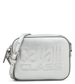 Cavalli Class Silver Nancy Small Cross Body Bag Cavalli Class Silver Nancy Small Cross Body Bag