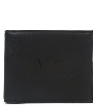 Armani Exchange Black Bifold Large Logo Wallet Armani Exchange Black Bifold Large Logo Wallet