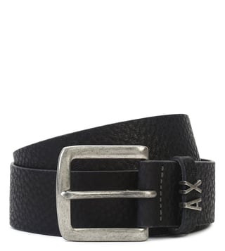Armani Exchange Nero Textured Leather Buckle Belt Armani Exchange Nero Textured Leather Buckle Belt