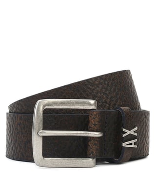 Armani Exchange Cuoio Textured Leather Buckle Belt Armani Exchange Cuoio Textured Leather Buckle Belt