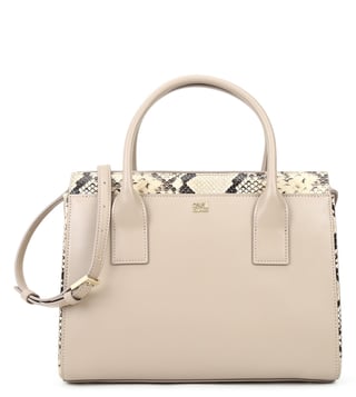 Cavalli Class Taupe Lucille Small Leather Satchel Cavalli Class Taupe Lucille Small Leather Satchel