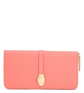 Cavalli Class Peach Corinne Leather Wallet Cavalli Class Peach Corinne Leather Wallet
