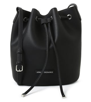 Armani Exchange Black Print To Print Bucket Bag Armani Exchange Black Print To Print Bucket Bag