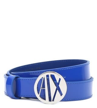 Armani Exchange Soft Cobalt Metal Logo Waist Belt Armani Exchange Soft Cobalt Metal Logo Waist Belt