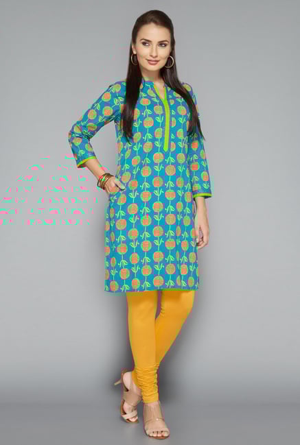 Utsa Yellow Lycra Churidar Utsa Yellow Lycra Churidar