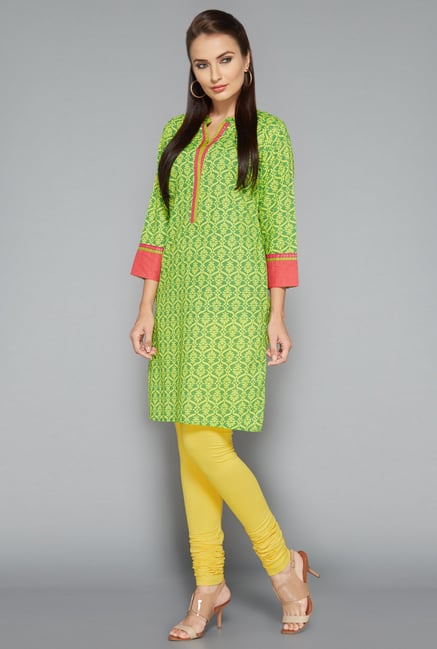 Utsa Yellow Lycra Churidar Utsa Yellow Lycra Churidar