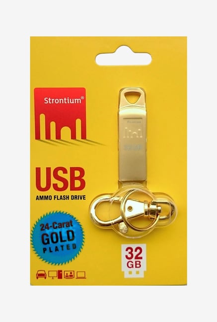 Strontium SR32GGDAMMO 32 GB Pen Drive Gold Strontium SR32GGDAMMO 32 GB Pen Drive Gold