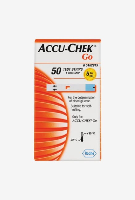 Accu Chek GO 50 Blood Test Strips White Accu Chek GO 50 Blood Test Strips White