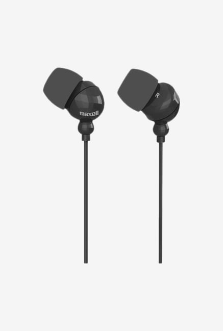 Maxell Plugs with Mic-Black In the Ear Headphone Black Maxell Plugs with Mic-Black In the Ear Headphone Black