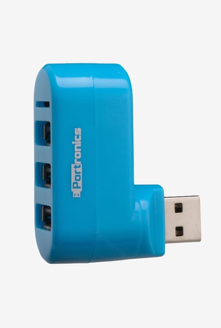 Portronics Just Inn POR 460 USB Hub & CardReader Blue Portronics Just Inn POR 460 USB Hub & CardReader Blue