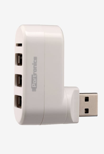 Portronics Just Inn POR 463 USB Hub & CardReader White Portronics Just Inn POR 463 USB Hub & CardReader White