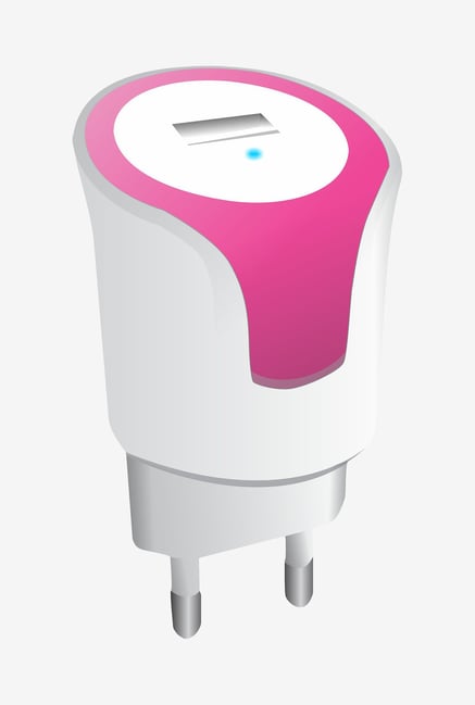 Portronics POR 476 1A AC-USB Charger Pink Portronics POR 476 1A AC-USB Charger Pink