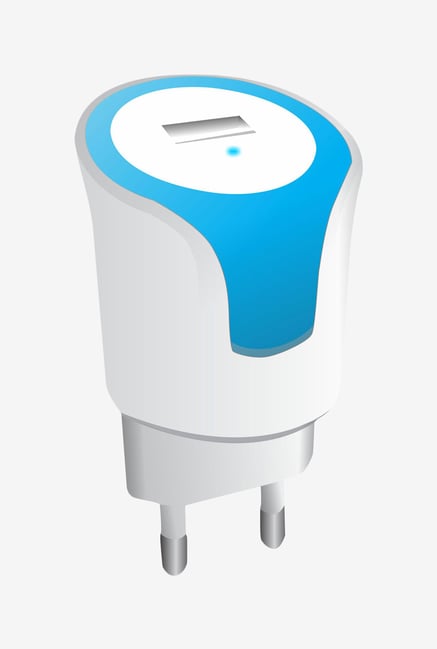 Portronics POR 479 1A AC-USB Charger Blue Portronics POR 479 1A AC-USB Charger Blue