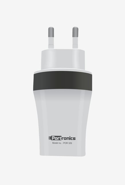 Portronics 3 Port POR 329 3.4A AC Charger White Portronics 3 Port POR 329 3.4A AC Charger White