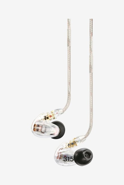 Shure SE315-K In The Ear Headphones Clear Shure SE315-K In The Ear Headphones Clear
