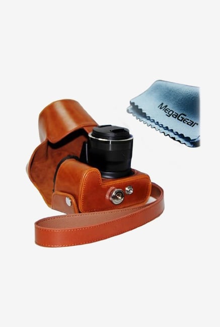 MegaGear Ever Ready MG320 Leather Camera Case Light Brown MegaGear Ever Ready MG320 Leather Camera Case Light Brown