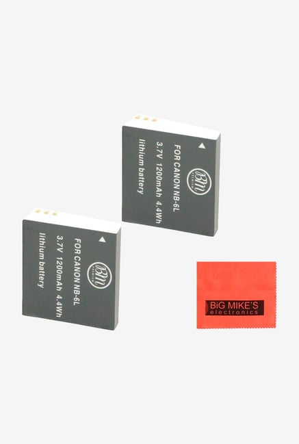 Bigmike S Pack Of 2 Nb -6L Replacement Batteries For Canon Powershot Bigmike S Pack Of 2 Nb -6L Replacement Batteries For Canon Powershot