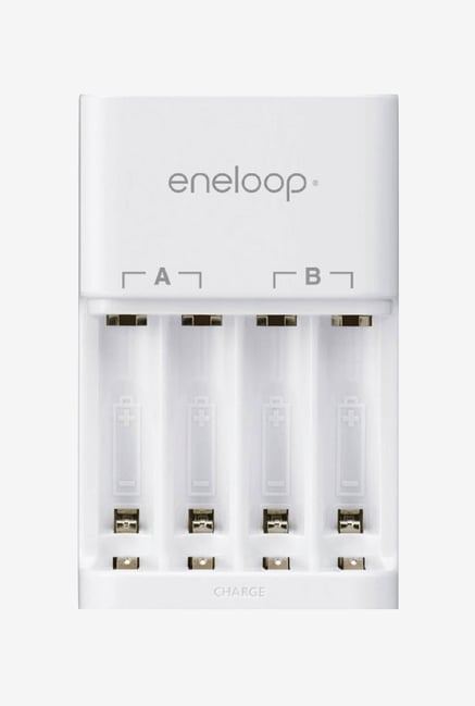 Sanyo Eneloop 4 Position Ni-Mh Rechargeable Battery Charger - White Sanyo Eneloop 4 Position Ni-Mh Rechargeable Battery Charger - White