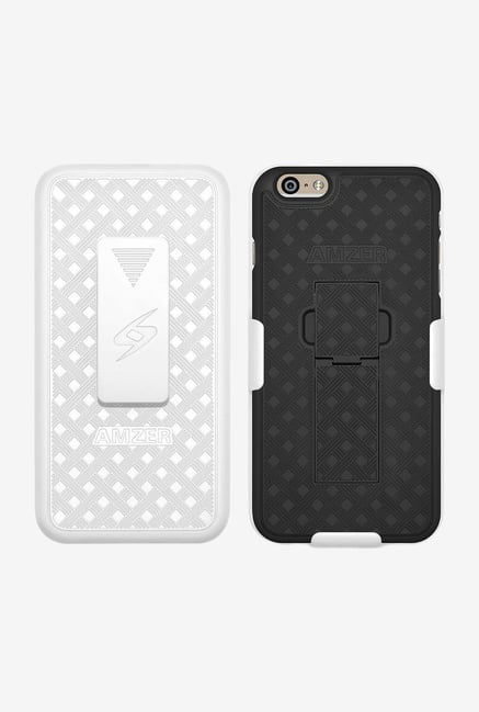 Amzer Shellster Case with Kickstand White/Black for iPhone6+ Amzer Shellster Case with Kickstand White/Black for iPhone6+
