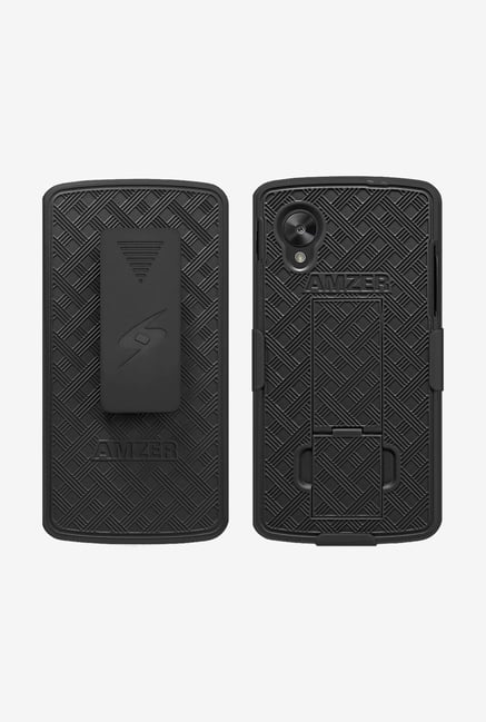Amzer Shellster Case with Kickstand Black for Nexus 5 Amzer Shellster Case with Kickstand Black for Nexus 5