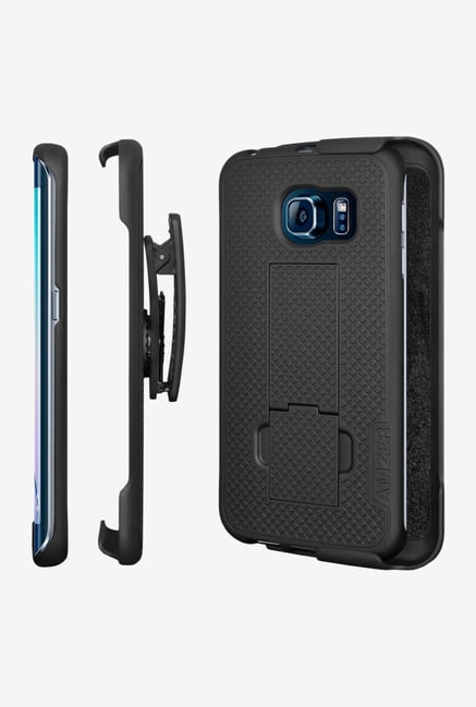Amzer Shellster Case with Kickstand Black for Galaxy S6 Edge Amzer Shellster Case with Kickstand Black for Galaxy S6 Edge