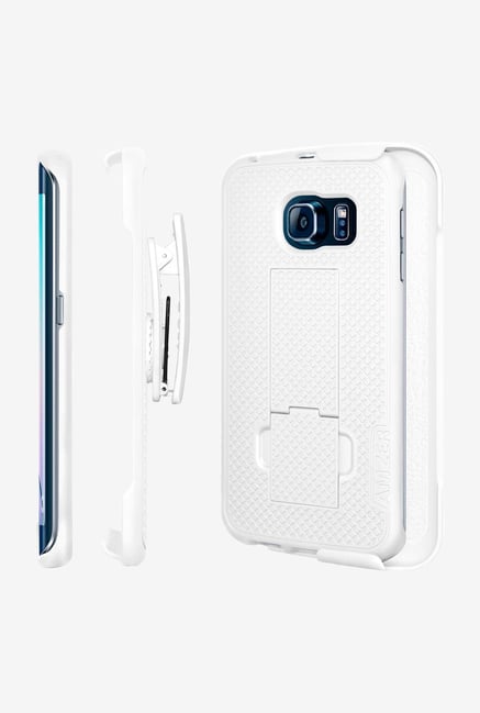 Amzer Shellster Case with Kickstand White for Galaxy S6 Edge Amzer Shellster Case with Kickstand White for Galaxy S6 Edge