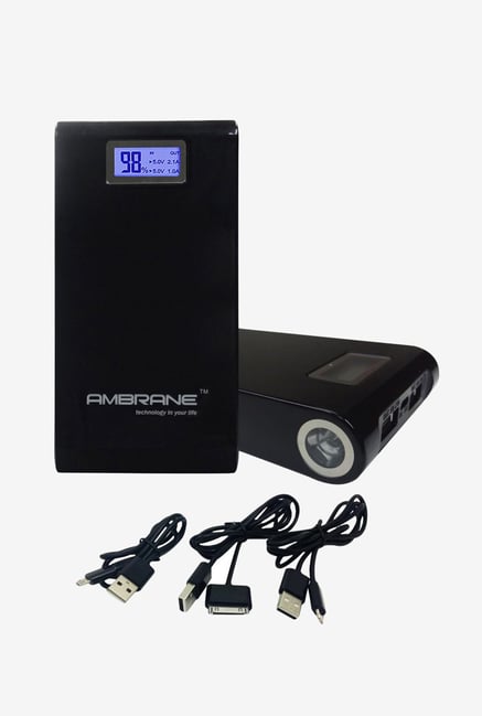 Ambrane 15600 mAh P-1500 Power Bank Black Ambrane 15600 mAh P-1500 Power Bank Black