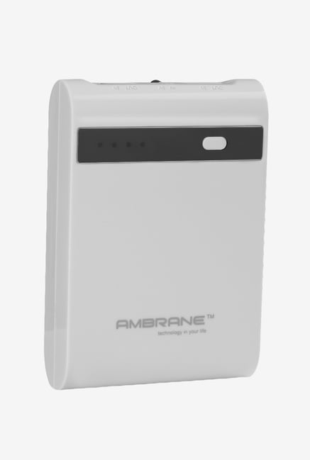 Ambrane 10400 mAh P-1000 Star Power Bank White Ambrane 10400 mAh P-1000 Star Power Bank White