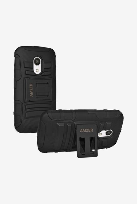 Amzer Hybrid Kickstand Case Black for Moto G Amzer Hybrid Kickstand Case Black for Moto G