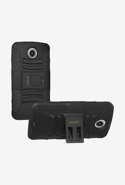 Amzer Hybrid Kickstand Case Black for Nexus 6 Amzer Hybrid Kickstand Case Black for Nexus 6