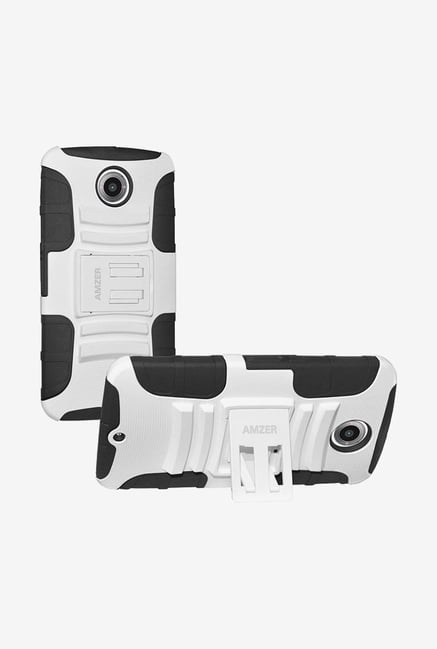 Amzer Hybrid Kickstand Case Black & White for Nexus 6 Amzer Hybrid Kickstand Case Black & White for Nexus 6