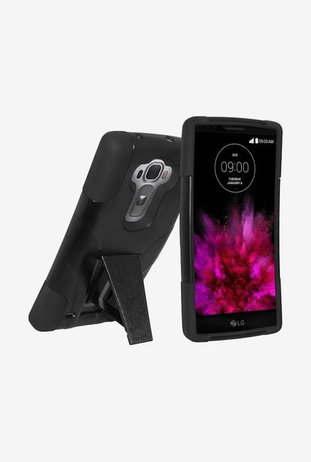 Amzer Dual Layer Hybrid KickStand Case Black for LG G Flex 2 Amzer Dual Layer Hybrid KickStand Case Black for LG G Flex 2