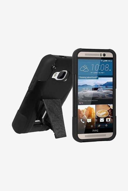 Amzer Dual Layer Hybrid KickStand Case Black for HTC One M9 Amzer Dual Layer Hybrid KickStand Case Black for HTC One M9