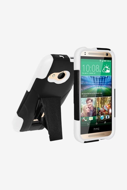 Amzer Dual Layer Hybrid Case Black & White for HTC One Mini2 Amzer Dual Layer Hybrid Case Black & White for HTC One Mini2