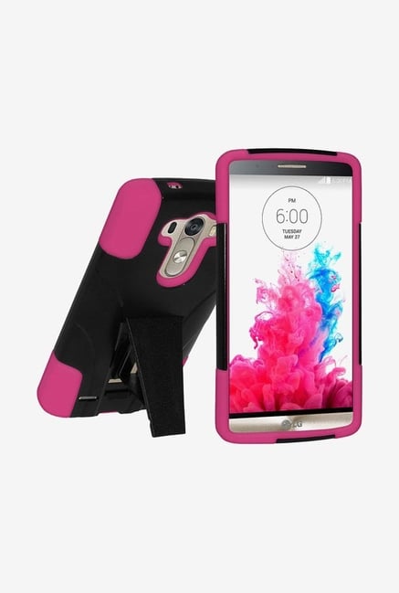 Amzer Dual Layer Hybrid Case Black & Hot Pink for LG G3 Amzer Dual Layer Hybrid Case Black & Hot Pink for LG G3