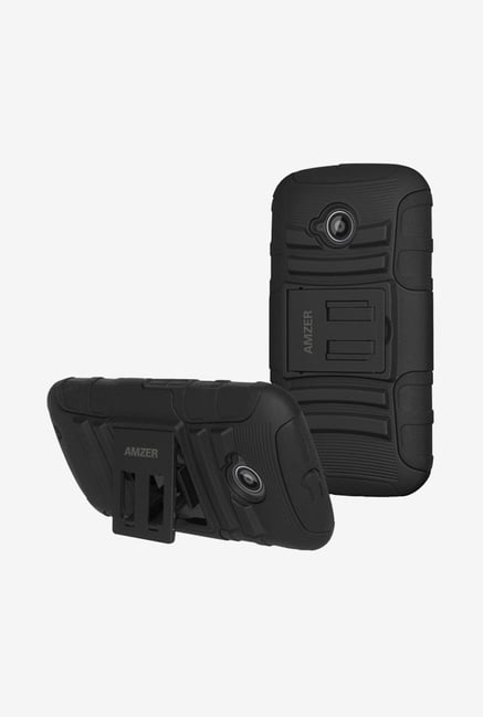 Amzer Hybrid Kickstand Case Black for Moto E Amzer Hybrid Kickstand Case Black for Moto E