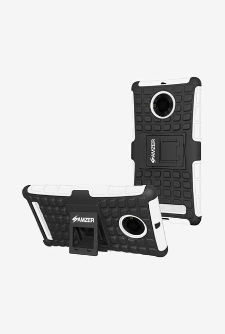 Amzer Hybrid Warrior Case Black & White for YU Yuphoria Amzer Hybrid Warrior Case Black & White for YU Yuphoria