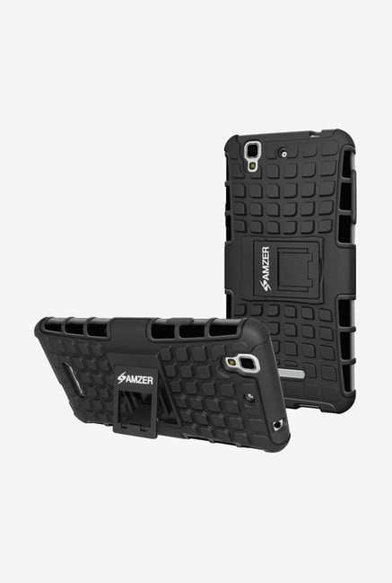 Amzer Hybrid Warrior Case Black for Micromax YU Yureka Amzer Hybrid Warrior Case Black for Micromax YU Yureka