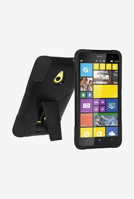 Amzer Dual Layer Hybrid KickStand Case Black for Lumia 1320 Amzer Dual Layer Hybrid KickStand Case Black for Lumia 1320