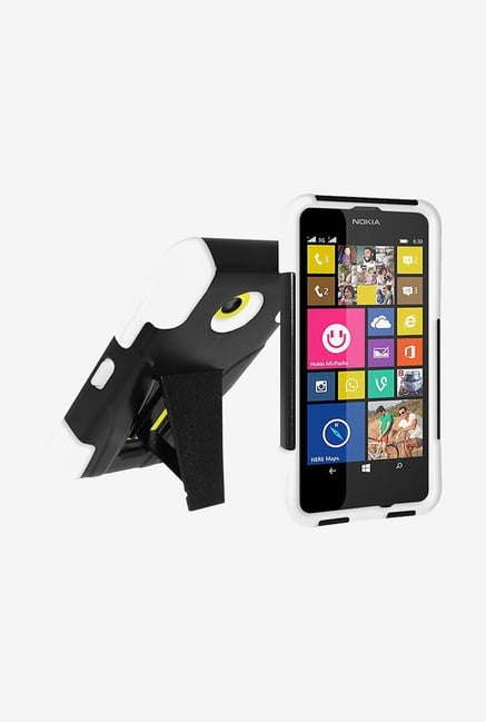 Amzer Dual Layer Hybrid Case Black & White for Lumia 630 Amzer Dual Layer Hybrid Case Black & White for Lumia 630
