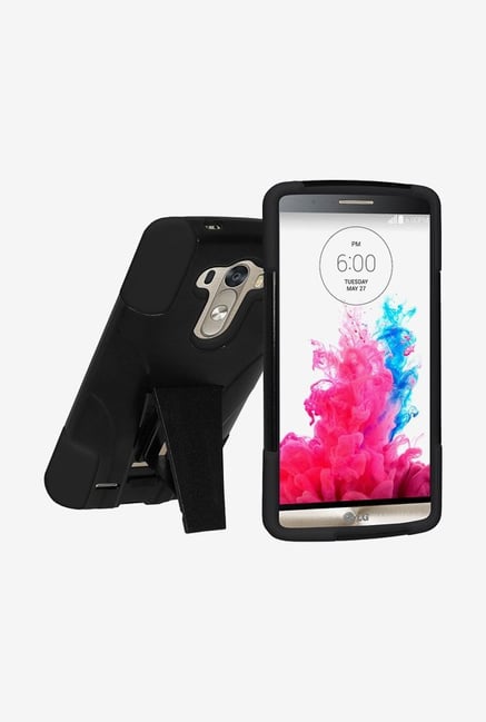 Amzer Dual Layer Hybrid KickStand Case Black for LG G3 mini Amzer Dual Layer Hybrid KickStand Case Black for LG G3 mini