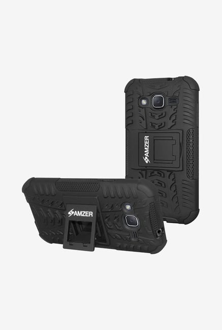 Amzer Hybrid Warrior Case Black for Samsung J2 Amzer Hybrid Warrior Case Black for Samsung J2