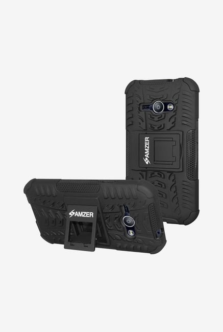 Amzer Hybrid Warrior Case Black for Samsung J1 Ace Amzer Hybrid Warrior Case Black for Samsung J1 Ace