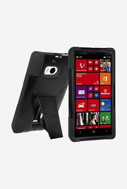 Amzer Dual Layer Hybrid KickStand Case Black for Lumia 929 Amzer Dual Layer Hybrid KickStand Case Black for Lumia 929