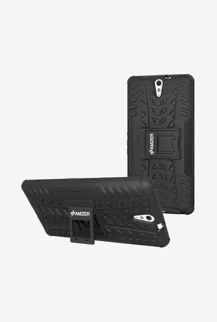 Amzer Hybrid Warrior Case Black for Xperia C5 Ultra Amzer Hybrid Warrior Case Black for Xperia C5 Ultra